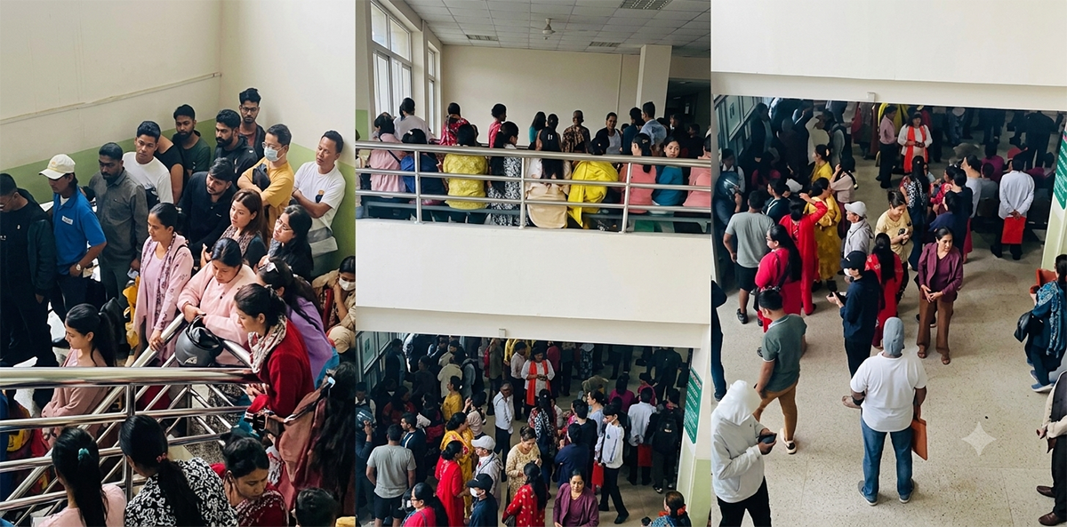 टिकट काट्न नपाएपछि सिभिल अस्पतालमा बिरामीले गरे नाराबाजी